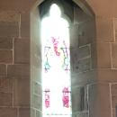 A stained glass window 