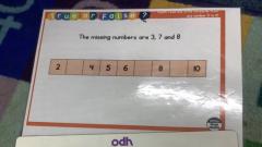 a picture of a whiteboard with number sentences on