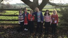 Silver Birch wearing Christmas jumpers 