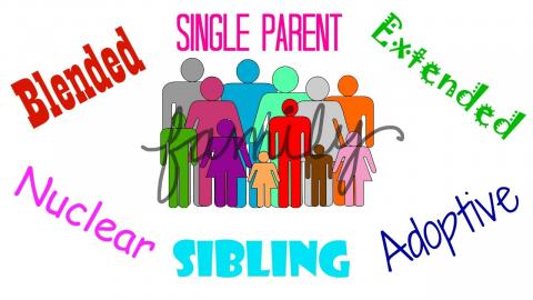An image displaying the different types of family