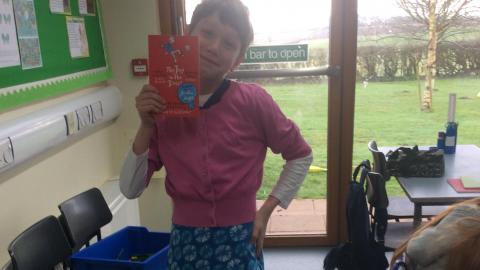 Willow class pupil dressed up the boy in the dress by David Walliams