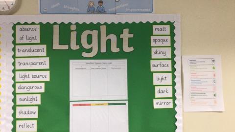 Our Science display - Light