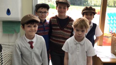 The boys in Silver Birch dressed in their Victorian inspired costumes