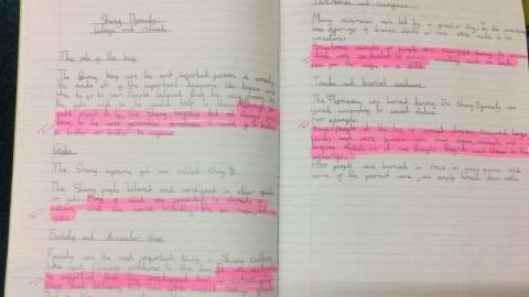 An example of pupil work