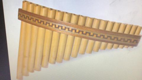 A photo of panpipes