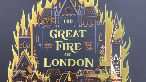 Book cover of a book about the great fire of London