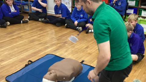 Instructor demonstrates