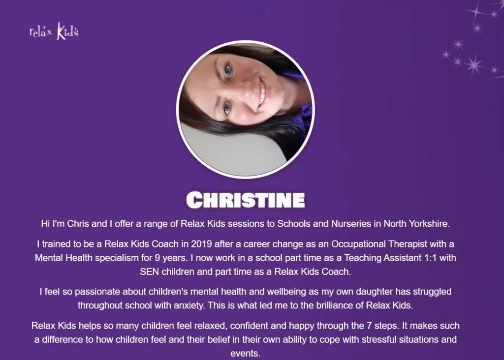 Our Relax Kids Coach - Christine Peel