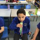 Testing our panpipes 