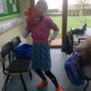 Willow class pupil dressed up the boy in the dress by David Walliams