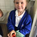 A tomato with the flesh removed