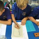 Creating hieroglyphics with ink