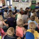 Children watching a puppet show