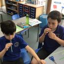 Testing our panpipes