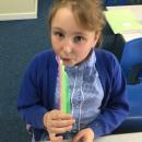 Testing our pan pipes