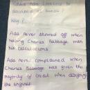 Our statements to show that Ada Lovelace was humble.