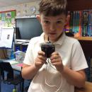 Willow class pupil showing a circuit he made himself at home