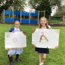 Proud of their painting