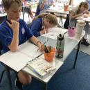 Pupils writing their character’s back story