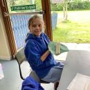 Pupil with their wrapped spring roll